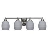 Paramount 4 Light Vanity Light 7.75 Inch Tall by Toltec - 3424-BN-615