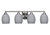 Paramount 4 Light Vanity Light 7.75 Inch Tall by Toltec - 3424-BN-615