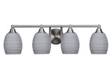 Paramount 4 Light Vanity Light 7.75 Inch Tall by Toltec - 3424-BN-615