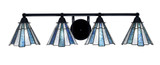 Paramount 4 Light Steel Vanity Light 32.5 Inch Length by Toltec - 3424-725-93