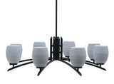 Kurve 8 Light Oversized Chandelier by Toltec 3708-MB-4022 - 3708-MB-4022