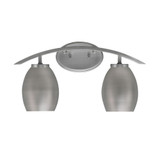 Kurve 2 Light Down Dome Glass Vanity Light 18.25 Inch Length by Toltec - 3722-GP-4029