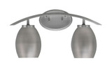 Kurve 2 Light Down Dome Glass Vanity Light 18.25 Inch Length by Toltec - 3722-GP-4029