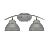 Kurve 2 Light Down Bell Glass Vanity Light 18.25 Inch Length by Toltec - 3722-GP-302
