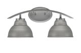 Kurve 2 Light Down Bell Glass Vanity Light 18.25 Inch Length by Toltec - 3722-GP-302