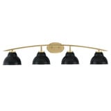Kurve 4 Light Metal Vanity Light 9 Inch Tall by Toltec - 3724-NAB-302