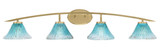 Kurve 4 Light Art Glass Vanity Light 8.75 Inch Tall by Toltec - 3724-NAB-458