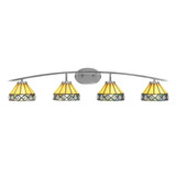 Kurve 4 Light Art Glass Vanity Light 8.25 Inch Tall by Toltec - 3724-94