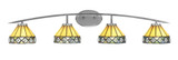 Kurve 4 Light Art Glass Vanity Light 8.25 Inch Tall by Toltec - 3724-94