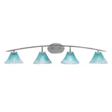 Kurve 4 Light Art Glass Vanity Light 40 Inch Length by Toltec - 3724-49