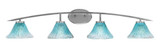 Kurve 4 Light Art Glass Vanity Light 40 Inch Length by Toltec - 3724-49