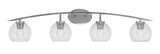 Kurve Four Light Vanity Light 9.25 Inch Tall by Toltec - 3724-45