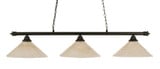 Oxford 3 Light Small Island Chandelier by Toltec 373-16115555 - 373-16115555