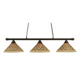 Oxford 3 Light Small Island Chandelier by Toltec 373-16125555