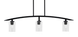 Kurve 3 Light Island Pendant 10.25 Inch Tall by Toltec - 3736-MB-34