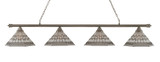 Oxford 4 Light Small Island Chandelier by Toltec 374-1612576 - 374-1612576