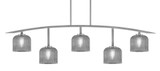 Kurve 5 Light Small Bar Island Pendant 51.25 Inch Length by Toltec - 3745-GP-4612