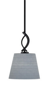 Cavella 1 Light Matrix Glass Small Pendant 15 Inch Tall by Toltec - 3901-MB-4082