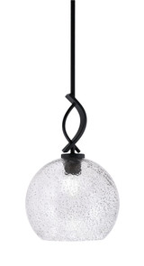 Cavella 1 Light Steel Small Pendant 15.5 Inch Tall by Toltec - 3901-MB-4350