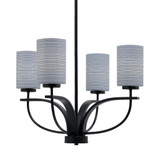 Cavella 4 Light Medium Chandelier by Toltec 3904-MB-4062