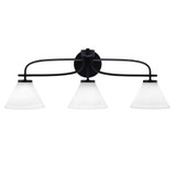 Cavella 3 Light Vanity Light 28.25 Inch Length by Toltec - 3913-MB-302