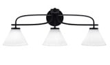 Cavella 3 Light Vanity Light 28.25 Inch Length by Toltec - 3913-MB-302