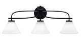 Cavella 3 Light Vanity Light 28.25 Inch Length by Toltec - 3913-MB-302