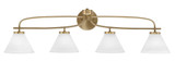 Cavella 4 Light Steel Vanity Light 38.5 Inch Length by Toltec - 3914-NAB-302