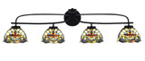Cavella 4 Light Steel Vanity Light 38.75 Inch Length by Toltec - 3914-MB-9355