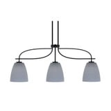 Cavella 3 Light Matrix Glass Island Pendant 36.25 Inch Length by Toltec - 3936-MB-4072