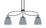 Cavella 3 Light Matrix Glass Island Pendant 36.25 Inch Length by Toltec - 3936-MB-4072
