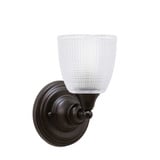 1 Light Ribbed Glass Wall Sconce 9.25 Inch Tall by Toltec - 40-500