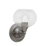 1 Light Globe Glass Wall Sconce 9.75 Inch Tall by Toltec - 40-2099
