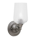 1 Light Textured Glass Wall Sconce 11.75 Inch Tall by Toltec - 40-42