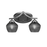 Zilo 2 Light Bath Bar 9.5 Inch Tall and 15.25 Inch Length by Toltec - 552-46-2