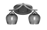 Zilo 2 Light Bath Bar 9.5 Inch Tall and 15.5 Inch Length by Toltec - 552-46-0