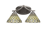 Zilo 2 Light Steel Vanity Light 16.75 Inch Length by Toltec - 552-1675-85