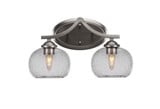 Zilo 2 Light Vanity Light 8.75 Inch Tall by Toltec - 552-1575-875