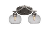 Zilo 2 Light Vanity Light 8.75 Inch Tall by Toltec - 552-1575-875
