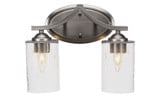 Zilo 2 Light Vanity Light 13 Inch Length by Toltec - 552--1025-13