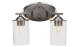 Zilo 2 Light Vanity Light 13 Inch Length by Toltec - 552--1025-13
