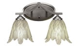 Zilo 2 Light Steel Vanity Light 16.25 Inch Length by Toltec - 552--85-1625