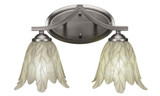 Zilo 2 Light Steel Vanity Light 16.25 Inch Length by Toltec - 552--85-1625