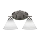 Zilo 2 Light Steel Vanity Light 9 Inch Tall by Toltec - 552--9-1625