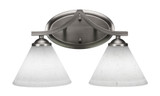 Zilo 2 Light Steel Vanity Light 9 Inch Tall by Toltec - 552--9-1625