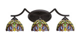 Zilo 3 Light Steel Vanity Light 24.25 Inch Length by Toltec - 553-2425-875