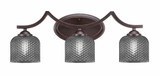 Zilo 3 Light Bath Bar 9 Inch Tall and 23.5 Inch Length by Toltec - 553-46-1