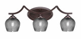 Zilo 3 Light Bath Bar 9 Inch Tall and 23.5 Inch Length by Toltec - 553-46-0