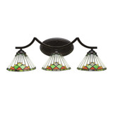 Zilo 3 Light Vanity Light 8.25 Inch Tall by Toltec - 553--825-24