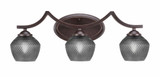 Zilo 3 Light Bath Bar 9 Inch Tall and 23.5 Inch Length by Toltec - 553-46-2